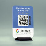 Google bewertungen Acrylglas Tischaufsteller QR Code mit Logoaudruck personalisierbar