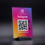 Instagram Acrylglas Tischaufsteller QR-Code DIN A5
