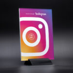 NFC Tischaufsteller Instagram Follower - Acrylglas - DIN A4 - personalisierbar