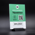 Tripadvisor Restaurant Bewertungen - NFC Aufsteller aus Acrylglas - personalisierbar