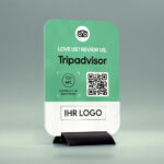 Tripadvisor Restaurant Bewertungen - NFC Aufsteller aus Acrylglas - personalisierbar